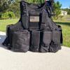 BOMTURN Tactical Airsoft Vest Upgrade Adjustable Modular Paintball Vest Outdoor Fit Adult view 4