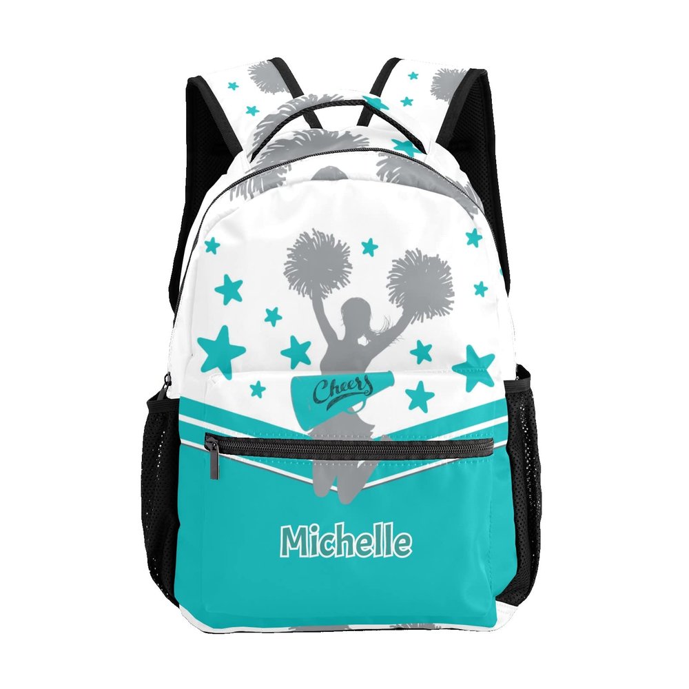 WOWPersonalTailor Cheers Light Blue Cheerleaders Backpack Waterproof Travel Bag for Hiking Camping