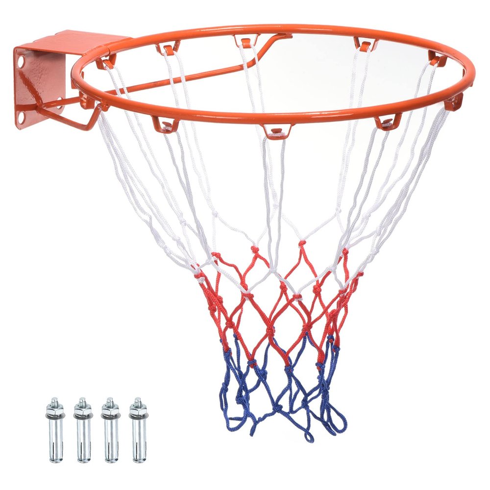 PATIKIL Basketball Rim, 18 Inch, Replacement Wall Door Mounted Hanging Standard Goal Fit Most Sizes of Backboard Indoor and Outdoor, Orange (Thicken Solid Steel)