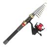 DAPERCI Telescopic Fishing Pole & Reel Combos Fishing Rod Kit Carbon Fiber Fly Fishing Rods with Reel Combos Travel Baitcasting Rods view 1