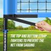 Patiassy Outdoor Volleyball Net System Portable and Easy Setup Adjustable Height Poles with Volleyball, Pump, Hammer, Boundary Line, and Carry Bag for Backyard, Beach, LawnBlue view 3
