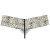 Botmois Men's String Boxer Briefs Underwear Mini Brazilian Bikini Male Enhance Pouch Cheeky Boxers Thong Leopard M view 3