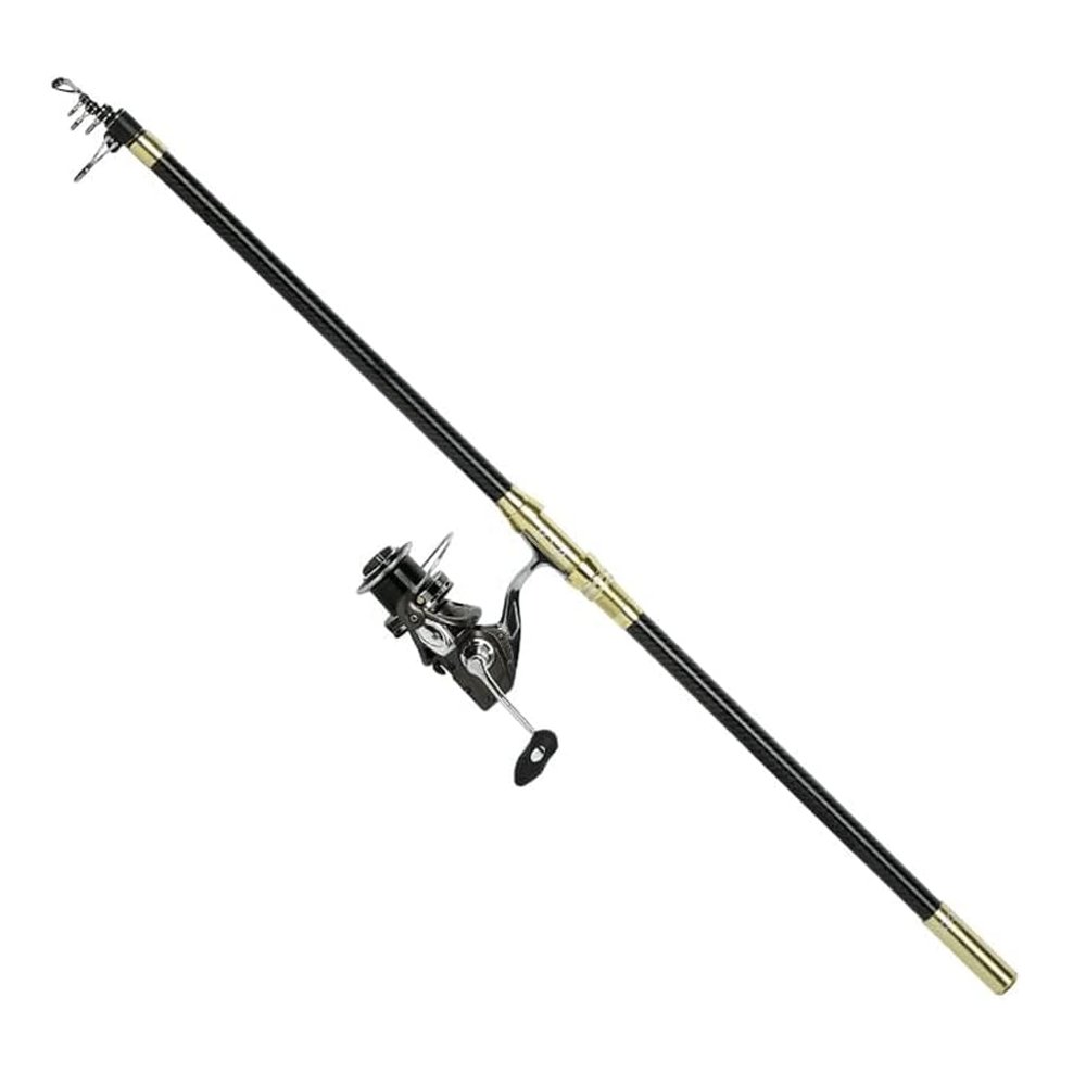 DAPERCI Lightweight Fishing Pole & Reel Comb Fishing Rod Graphite Carbon Baitcasting Rods with Ergonomic Handle Travel Fishing Rod