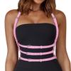 BODIY Women Fashion Leather Harness Belt Punk Waist Harness Belts Rave Body Accessories (Pink) view 1