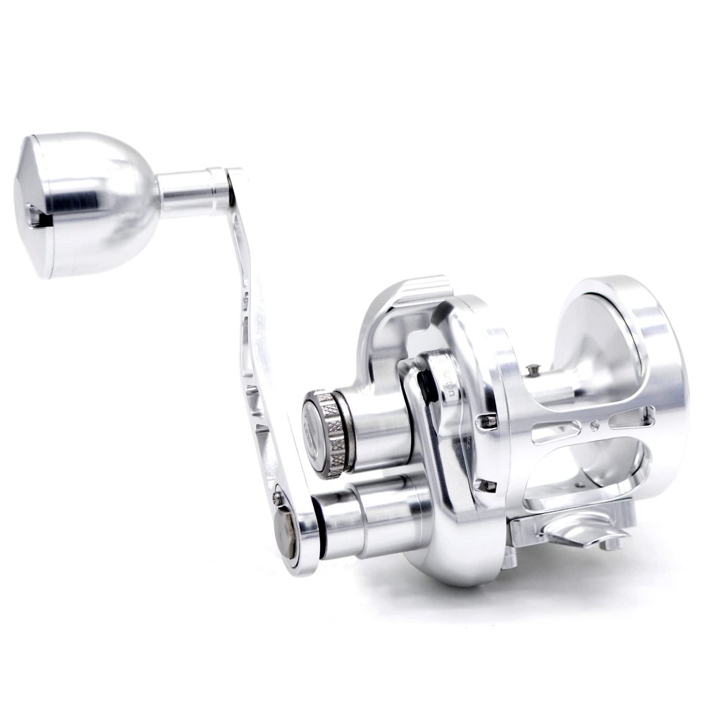 CAMEKOON Conventional Reels Saltwater Trolling Fishing, Up to 66Lbs Carbon Drag, 4.6 inch Long Power Handle, Adjustable Strike Button, Lever Drag Casting Reel