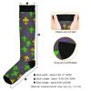 Wusikd Colorful Fleur De Lis Compression Socks for Women and Men Circulation Mardi Gras Long Socks for Athletic Running 1 view 4