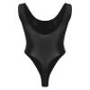 Hularka Men's Glossy Stretchy Bodysuit Swimwear Skinny Backless Sleeveless Vest Leotard Underwear Black X-Large view 2