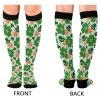 Wusikd Patrick Shamrock Hat Compression Socks for Women and Men Circulation Clover Long Socks for Athletic Running 1 view 2