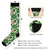 Wusikd Patrick Shamrock Hat Compression Socks for Women and Men Circulation Clover Long Socks for Athletic Running 1 view 4