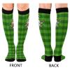 Wusikd Patrick Gnomes Compression Socks for Women and Men Circulation Green Plaid Long Socks for Athletic Running 1 view 3