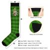 Wusikd Patrick Gnomes Compression Socks for Women and Men Circulation Green Plaid Long Socks for Athletic Running 1 view 4