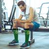 Wusikd St Patrick Shamrock Compression Socks for Women and Men Circulation Gold Glitter Green Long Socks for Athletic Running 1 view 2