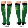 Wusikd St Patrick Shamrock Compression Socks for Women and Men Circulation Gold Glitter Green Long Socks for Athletic Running 1 view 3
