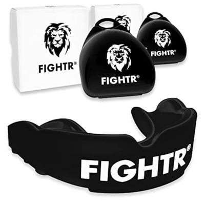 FIGHTR Premium Mouth Guard - for Excellent Breathing & Easy to fit | Sports Mouth Guard for Boxing, MMA, Football, Lacrosse, Hockey and Other Sports | incl. hygienic Box