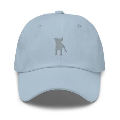 Frenchton hat, Embroidered Unisex Baseball hat, frenchton Gifts, Dog mom dad hat. Light Blue