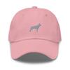 East European Shepherd hat, Embroidered Unisex Baseball hat, Dog mom dad hat. Pink view 1