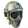 Airsoft Mask Heavy Duty Tactical Protective Mask with Anti-Fog Goggles Eye Protection and Tactical Fast Helmet Impact Resistant for Hunting Paintball CS Game BB Gun Shooting (Green) view 1
