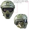 Airsoft Mask Heavy Duty Tactical Protective Mask with Anti-Fog Goggles Eye Protection and Tactical Fast Helmet Impact Resistant for Hunting Paintball CS Game BB Gun Shooting (Green) view 2
