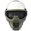 Airsoft Mask Heavy Duty Tactical Protective Mask with Anti-Fog Goggles Eye Protection and Tactical Fast Helmet Impact Resistant for Hunting Paintball CS Game BB Gun Shooting (Green) view 3