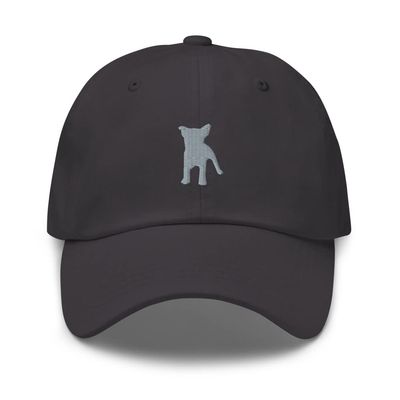 Frenchton hat, Embroidered Unisex Baseball hat, frenchton Gifts, Dog mom dad hat. Dark Grey