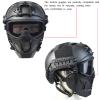 Airsoft Mask Heavy Duty Tactical Protective Mask with Anti-Fog Goggles Eye Protection and Tactical Fast Helmet Impact Resistant for Hunting Paintball CS Game BB Gun Shooting (Black) view 2