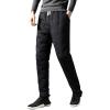 Snow Pants for Men Windproof Loose Winter Warm Utility Thick Trousers Padded Down Outdoor Camping Hiking Ski Pants Black view 1