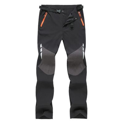 Cambkatl Men's Snow Ski Pants Outdoor Hiking Waterproof Softshell Snowboard Pants with Zipper Pockets