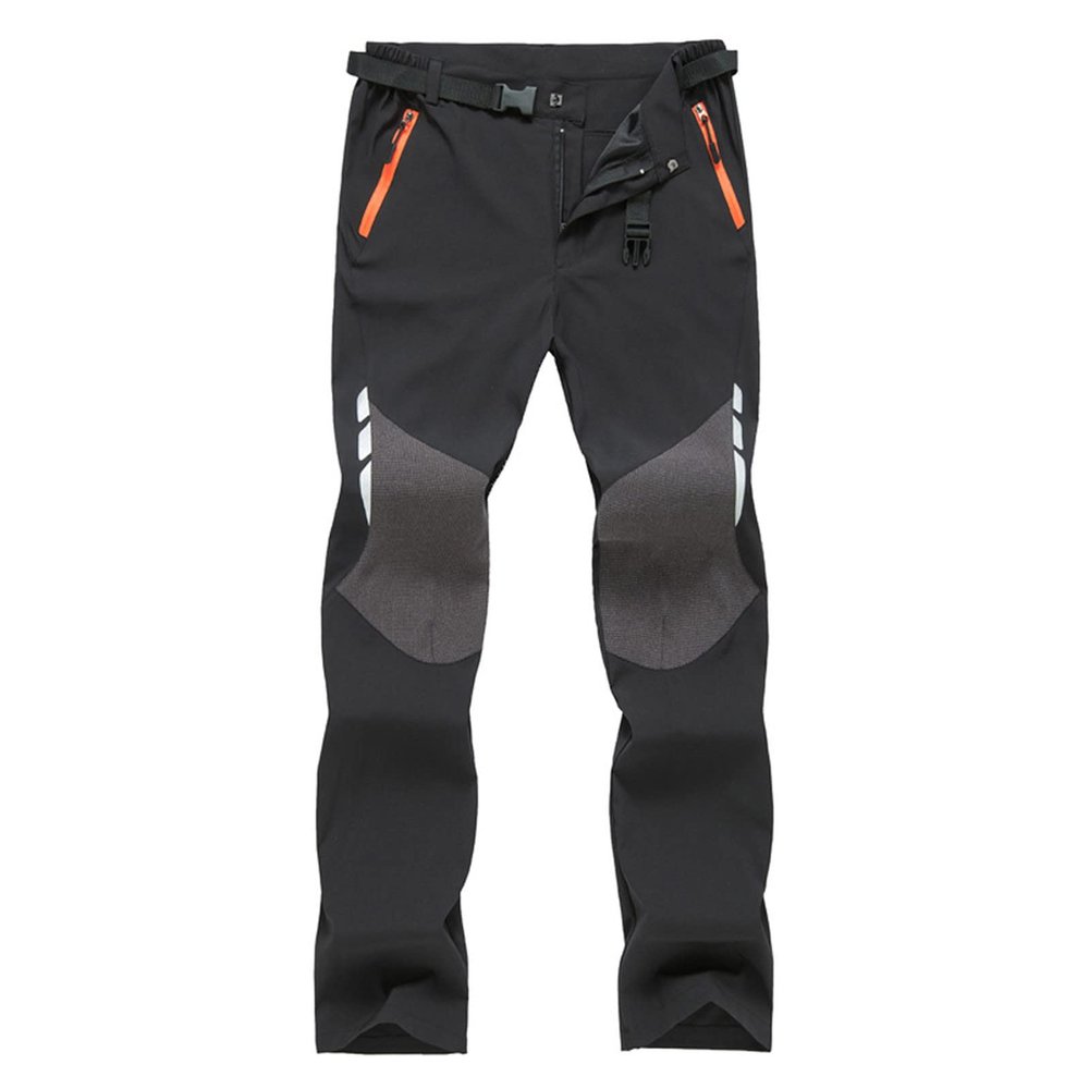 Cambkatl Men's Snow Ski Pants Outdoor Hiking Waterproof Softshell Snowboard Pants with Zipper Pockets