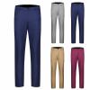Cambkatl Mens Dress Pants Straight-Leg Solid Color Classic Business Wedding Daily Suit Pants Trousers view 2