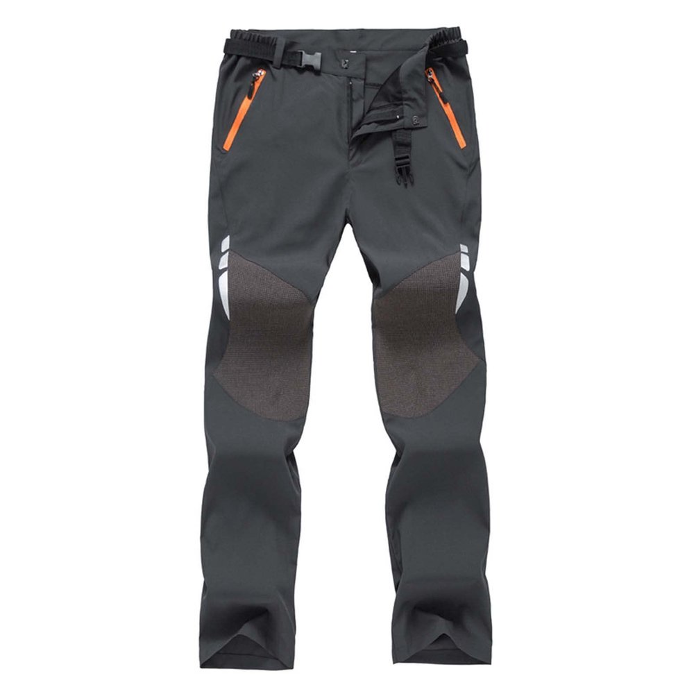 Cambkatl Men's Snow Ski Pants Outdoor Hiking Waterproof Softshell Snowboard Pants with Zipper Pockets