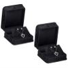 Black Velvet Earring & Pendant Box, 2 Pack, Rich Luxury Suede, Elegant Diamond jewelry case, With Black Velour Interior, Jewelry Display Gift Box, For Unique Proposal, Engagement Or Wedding