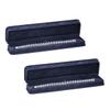 Navy Blue Velvet BraceletBox, 2 Pack, Rich Luxury Suede, Elegant Diamond BraceletCase, With Black Velour Interior, Jewelry Display Gift Box, For Unique Proposal, Engagement Or Wedding view 1