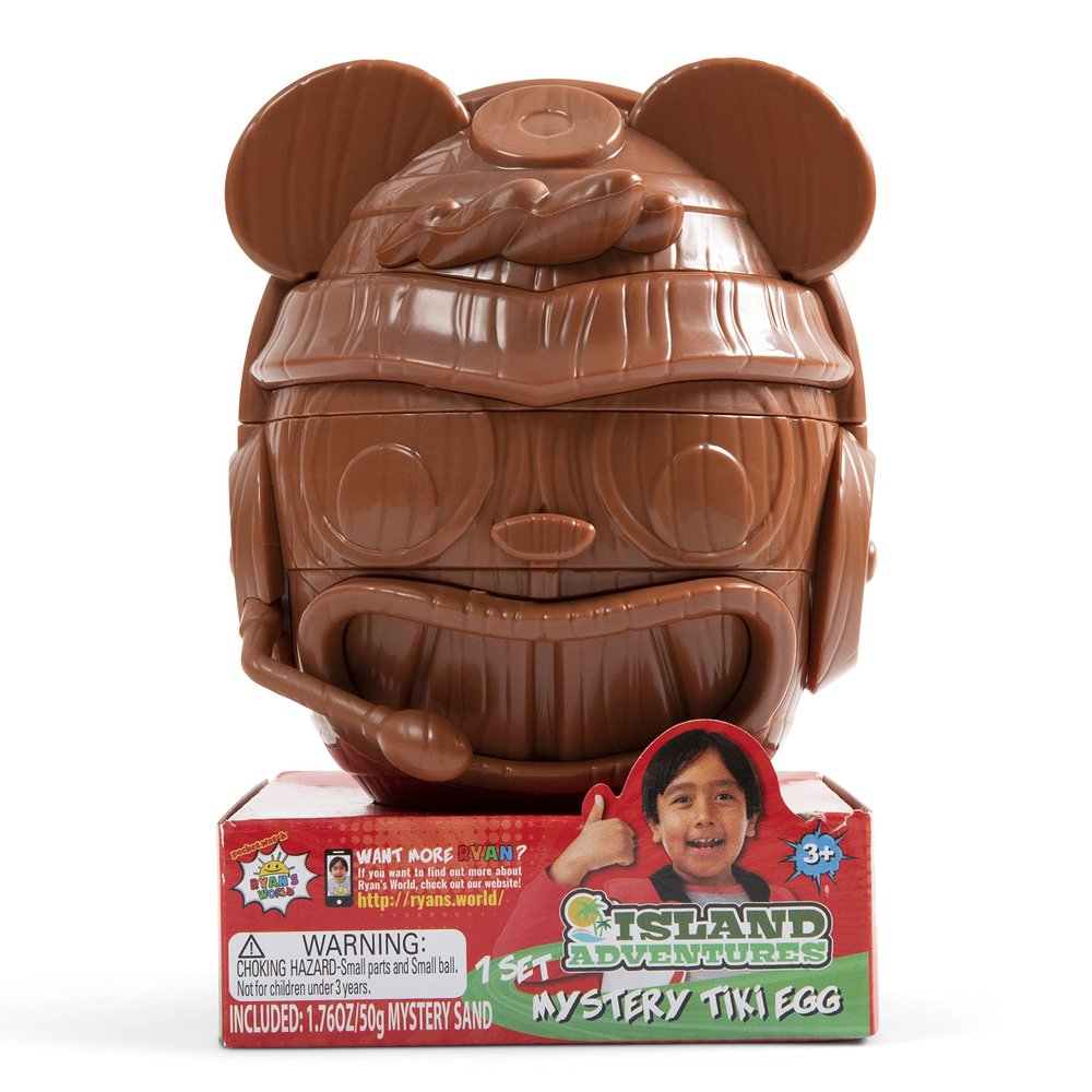 Ryan's World: Island Adventures - Mystery Tiki Egg | Discover Ryan's Island Adventure | Collectable Ryan's World Surprise Toy | for Kids Aged 3+, Brown