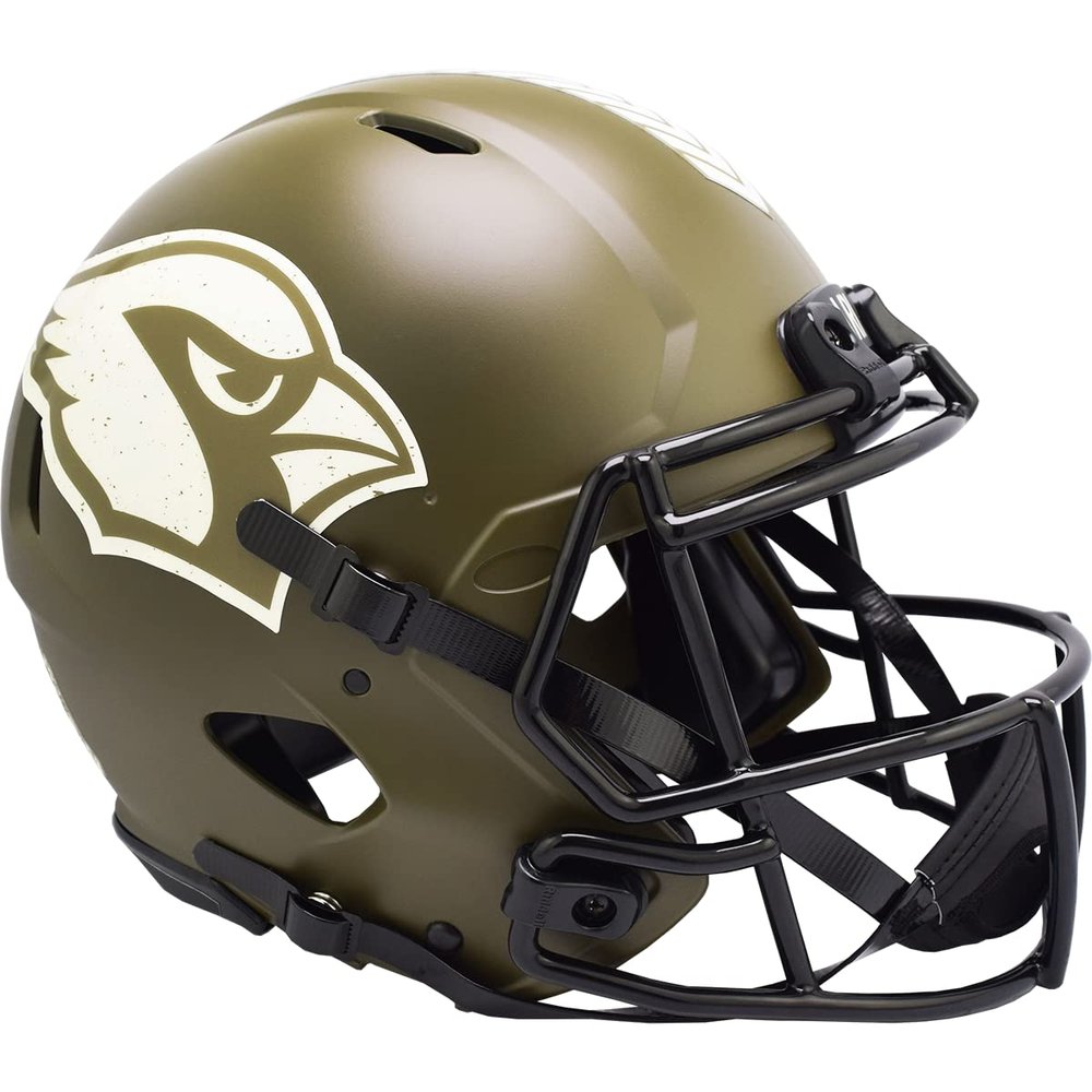 Riddell Arizona Cardinals NFL Salute to Service Speed Authentic Helmet Olive Green Large