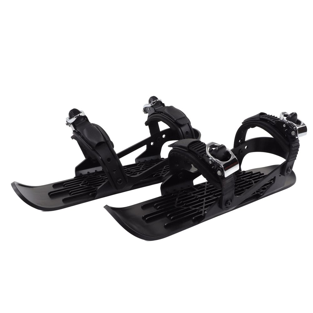 Diydeg Mini Short Ski Skates for Snow, Outdoor Skiing Short Snowskates Snowblades Skiboards, Adjusable Outdoor Ski Shoes for Winter Shoes, for Winter Sport Skiing Equipment (Kids) (Black)