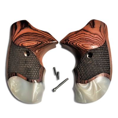 Taurus Judge Grips for Models 4410 and 4510, Taurus Tracker Grips for Models 627, Tracker 44, Rosewood with Pearl Accent, with Screw and Studs