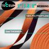TECEUM 2 Inch Webbing  Orange  25 Yards  2 Heavy-Duty Wide Webbing for Outdoors Indoors Crafting DIY nw view 2