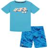 Under Armour Boys' 2-Piece Rashguard Swim Set, Short Sleeve Surf Shirt and Volley Trunks, UPF 50+ Sun Protection, Glacier Ridge Dye, 6 view 1