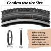 26-inch Mountain Bike Tires Set: MOHEGIA 2-Pack 26x2.125 Inch Folding Replacement Bicycle Tires and Inner Tubes with Tire Levers Pair/Black view 2
