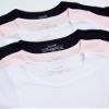 Rene Rofe Girls Undershirt - 6 Pack 100% Cotton Tag Free Super Soft Short Sleeve Crew Neck Shirts for Girls, Size 7-8, Pink/White/Black view 3