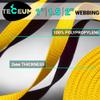 TECEUM 2 Inch Webbing  Honey Yellow  50 Yards  2 Heavy-Duty Wide Webbing for Outdoors Indoors Crafting DIY nw view 2