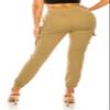 Double Denim January 5th High Waisted Cargo Joggers Pants for Women  Baggy Fleece-Lined Casual Sweatpants with Pockets Streetwear SCP-2049 Khaki M view 2