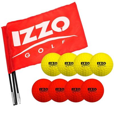 Izzo Golf Bocce Golf Game Chipping Training Aid - Bocce Golf Game to Help You Practice Your Golf Swing,Red/Yellow