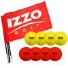 Izzo Golf Bocce Golf Game Chipping Training Aid - Bocce Golf Game to Help You Practice Your Golf Swing,Red/Yellow view 1