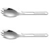 BESPORTBLE 2pcs Camping Dishware Survival Fork Spoon Set Stainless Steel Multi-use Spork Bottle Opener Portable Outdoor Camping Utensils view 1
