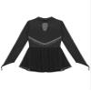 JEATHA Kids Girls Figure Ice Skating Dress Dance Costume Long Sleeve Mesh Splice Rhinestones Gymnastics Dancewear Black C 14 Years view 4