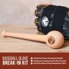 Rhino Wax - Baseball Glove Break in Kit - Includes Mallet and Base Ball Wrap for Gloves - Speeds Up Breakin Time - Creates The Perfect Pocket - Solid One-Piece (No Glue) Maple Hardwood Construction view 3