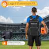Vizari Soccer Backpack Soccer Bag | Water resistant Durable Equipment Bag for Football, Basketball, Volleyball | Cleats and Ball Compartment - Black, Blue, Red view 3