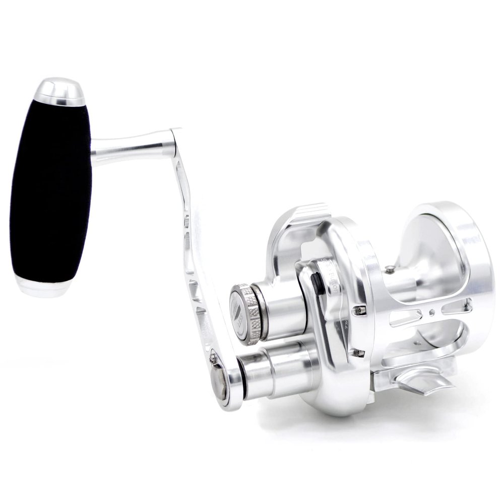 CAMEKOON Conventional Reels Saltwater Trolling Fishing, Up to 66Lbs Carbon Drag, 4.6 inch Long Power Handle, Adjustable Strike Button, Lever Drag Casting Reel