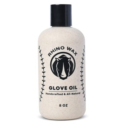 Rhino Wax - Baseball Glove Oil 8 oz (Not Made in China) - Softens & Hydrates Leather Fibers - Improves Ball Gloves Flexibility - Break in Mitts Fast - Natural Ingredients - Proudly Made in The USA